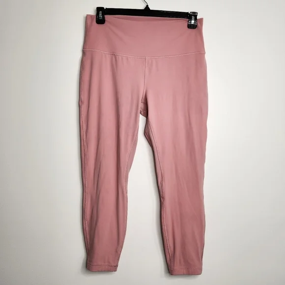 SOLD 🌟Lululemon Align High-Rise Crop Pant Leggings 25" in Pink Puff Size 14 - Picture 2 of 13